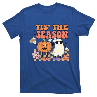 Tis' The Season Pumpkin And Spice Retro Halloween Fall Gift T-Shirt