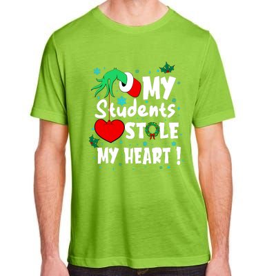 Tis The Season Christmas Funny My Students Stole My Heart Adult ChromaSoft Performance T-Shirt