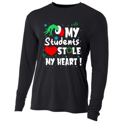 Tis The Season Christmas Funny My Students Stole My Heart Cooling Performance Long Sleeve Crew