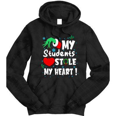 Tis The Season Christmas Funny My Students Stole My Heart Tie Dye Hoodie