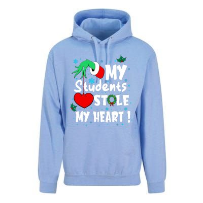 Tis The Season Christmas Funny My Students Stole My Heart Unisex Surf Hoodie