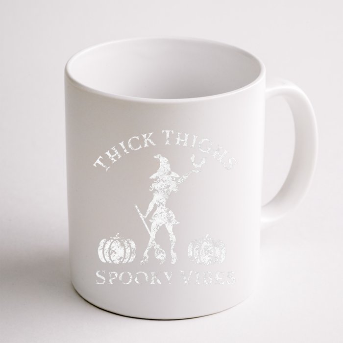 Thick Thighs Spooky Vibes Wo's Halloween Coffee Mug