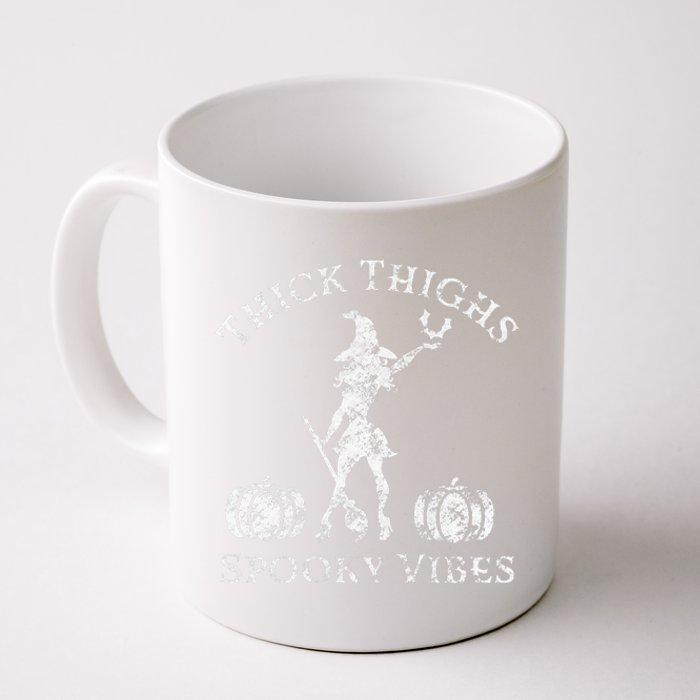 Thick Thighs Spooky Vibes Wo's Halloween Coffee Mug