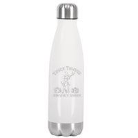 Thick Thighs Spooky Vibes Wo's Halloween Stainless Steel Insulated Water Bottle