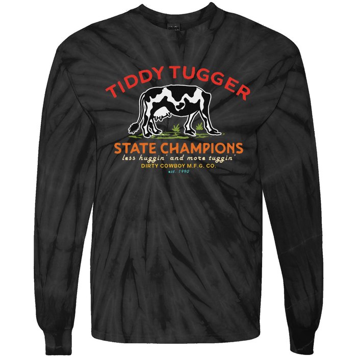 Tugger Tiddy State Champions Funny Design Tie-Dye Long Sleeve Shirt