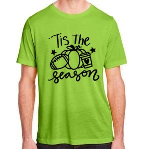 Tis The Season Fall Pumpkin Spice Football Season Autumn Gift Adult ChromaSoft Performance T-Shirt