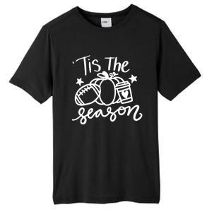 Tis The Season Fall Pumpkin Spice Football Season Autumn Gift Tall Fusion ChromaSoft Performance T-Shirt