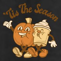 Tis The Season Pumpkin Latte Autumn 7 Panel Mesh Trucker Snapback Hat