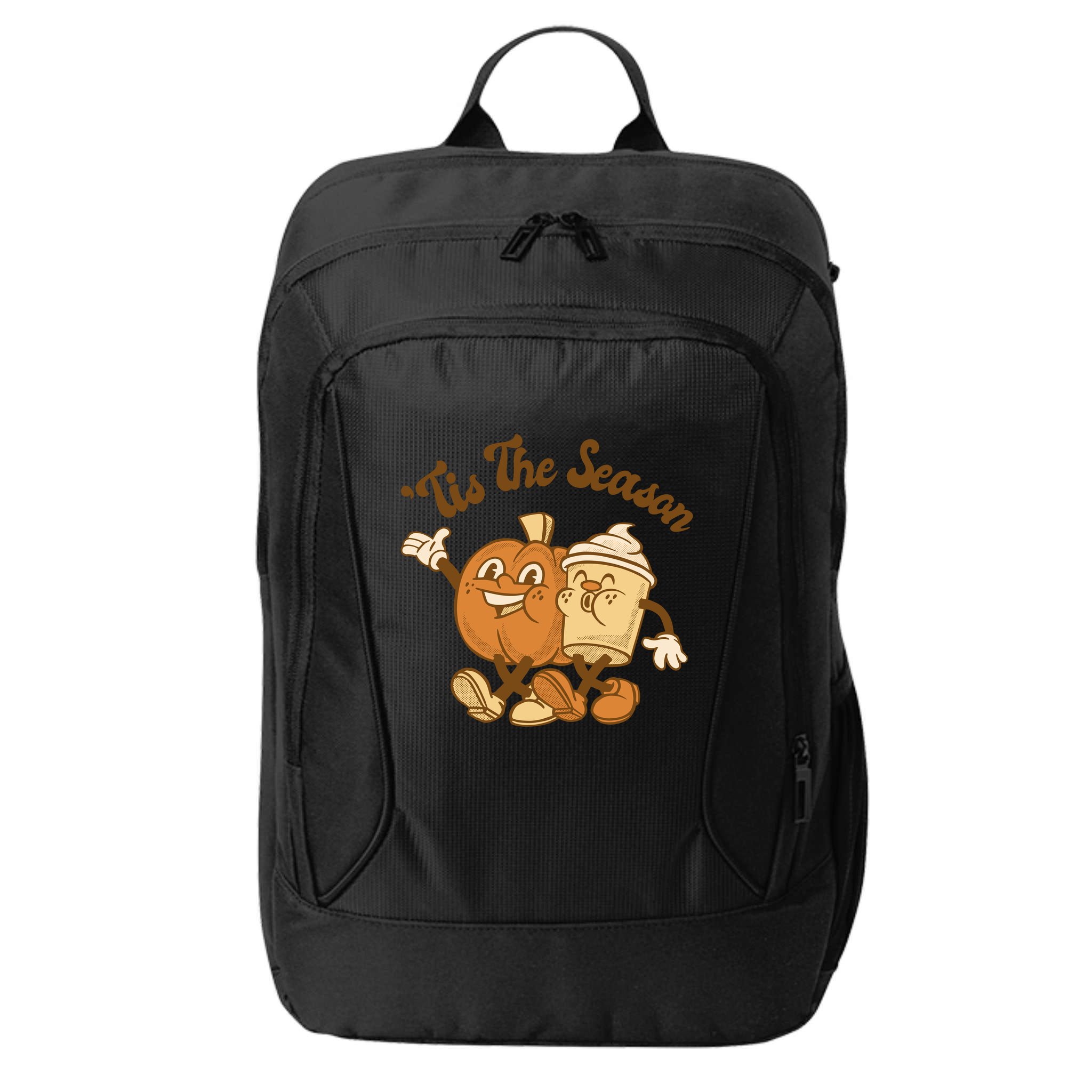 Tis The Season Pumpkin Latte Autumn City Backpack