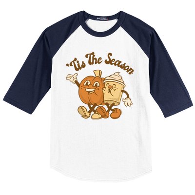 Tis The Season Pumpkin Latte Autumn Baseball Sleeve Shirt