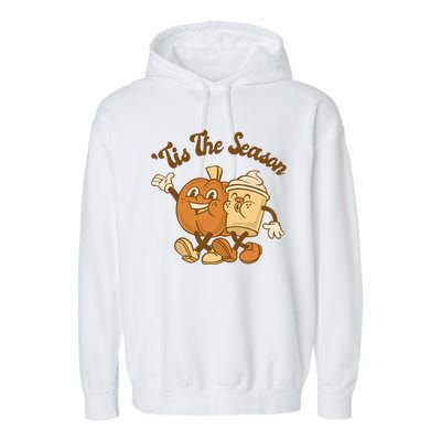 Tis The Season Pumpkin Latte Autumn Garment-Dyed Fleece Hoodie