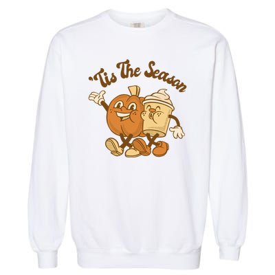 Tis The Season Pumpkin Latte Autumn Garment-Dyed Sweatshirt