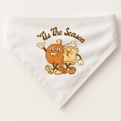 Tis The Season Pumpkin Latte Autumn USA-Made Doggie Bandana