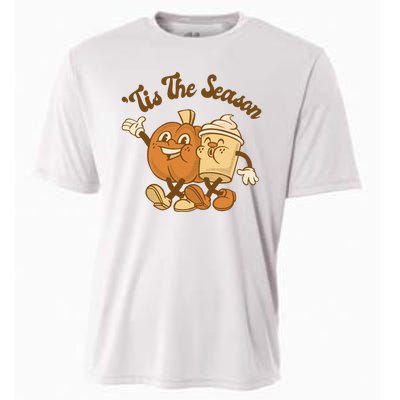 Tis The Season Pumpkin Latte Autumn Cooling Performance Crew T-Shirt