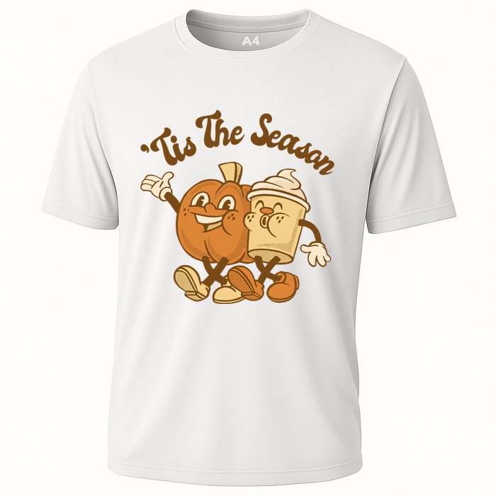 Tis The Season Pumpkin Latte Autumn Cooling Performance Crew T-Shirt