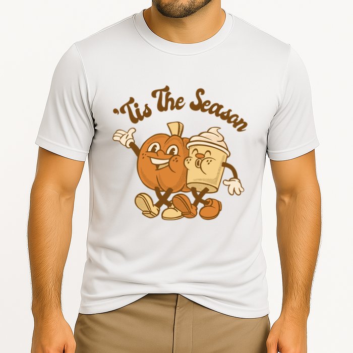 Tis The Season Pumpkin Latte Autumn Cooling Performance Crew T-Shirt