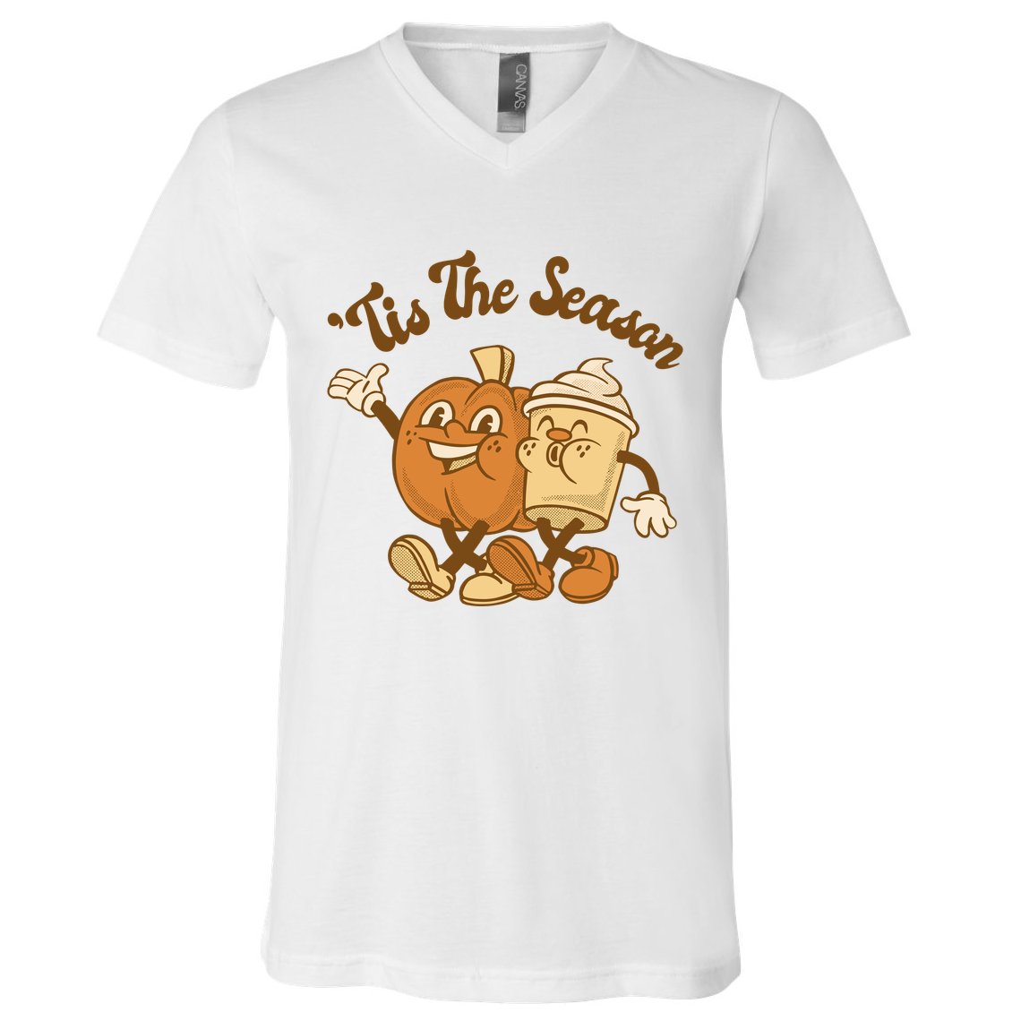 Tis The Season Pumpkin Latte Autumn V-Neck T-Shirt