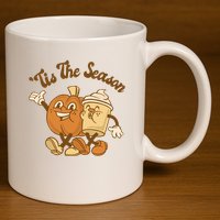 Tis The Season Pumpkin Latte Autumn 11oz C Handle Ceramic Mug