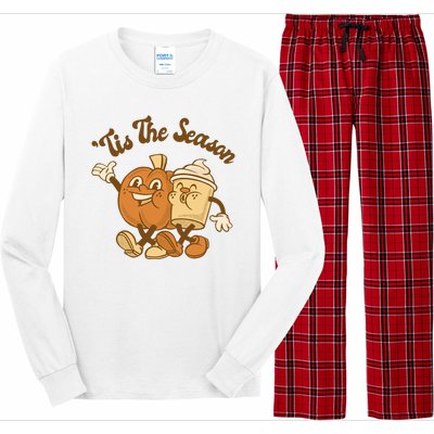 Tis The Season Pumpkin Latte Autumn Long Sleeve Pajama Set