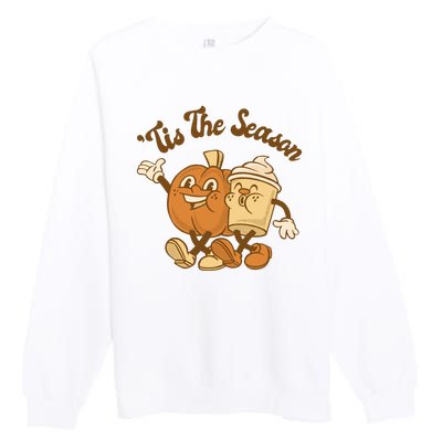 Tis The Season Pumpkin Latte Autumn Premium Crewneck Sweatshirt