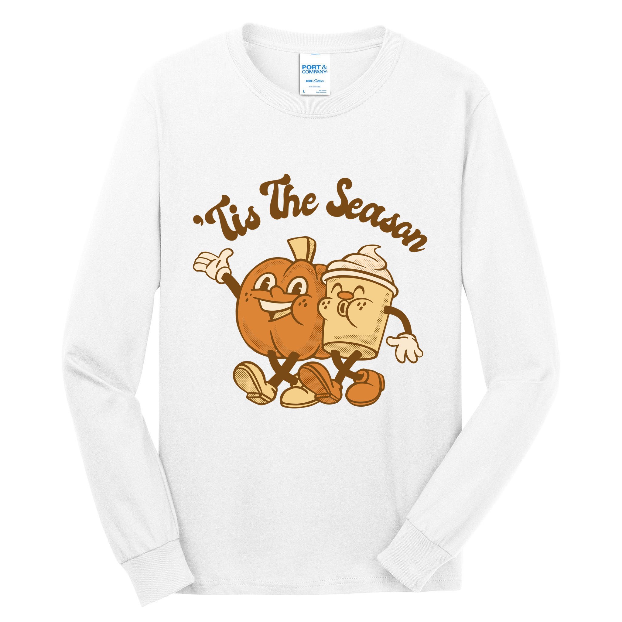 Tis The Season Pumpkin Latte Autumn Tall Long Sleeve T-Shirt