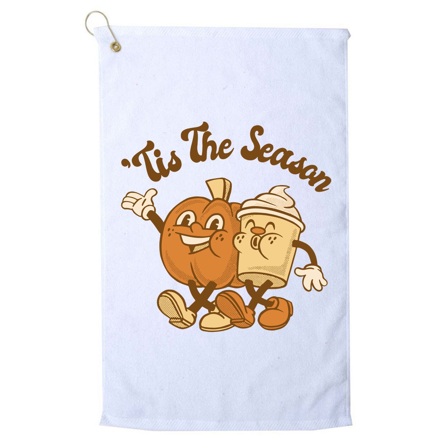 Tis The Season Pumpkin Latte Autumn Golf Towel