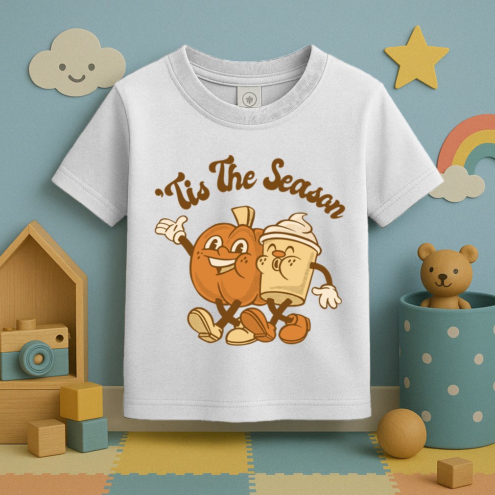 Tis The Season Pumpkin Latte Autumn Toddler T-Shirt