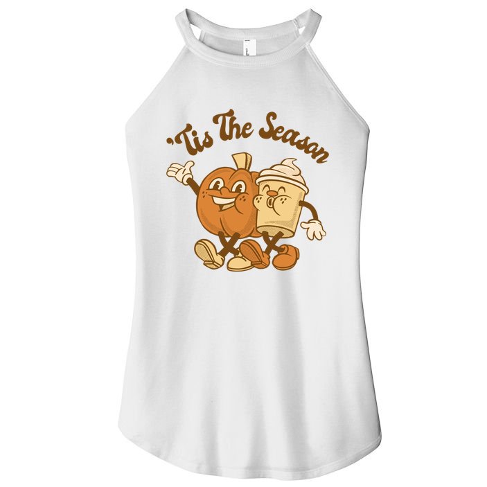 Tis The Season Pumpkin Latte Autumn Women's Perfect Tri Rocker Tank