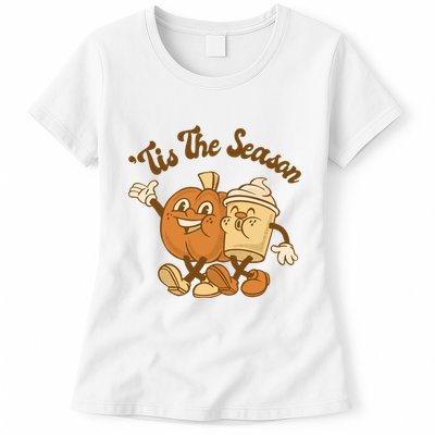 Tis The Season Pumpkin Latte Autumn Womens T-Shirt