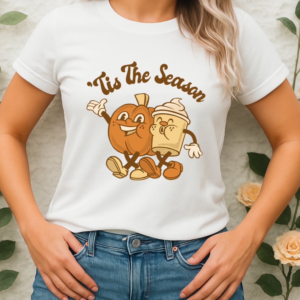 Tis The Season Pumpkin Latte Autumn Womens T-Shirt