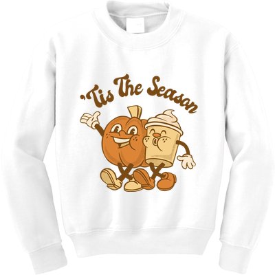 Tis The Season Pumpkin Latte Autumn Kids Sweatshirt