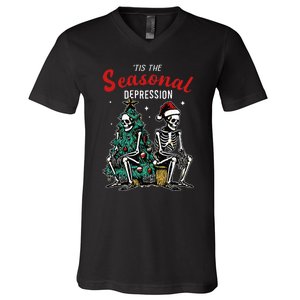 Tis The Seasonal Depression Quote V-Neck T-Shirt