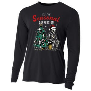 Tis The Seasonal Depression Quote Cooling Performance Long Sleeve Crew