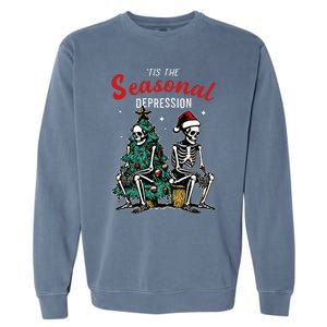 Tis The Seasonal Depression Quote Garment-Dyed Sweatshirt