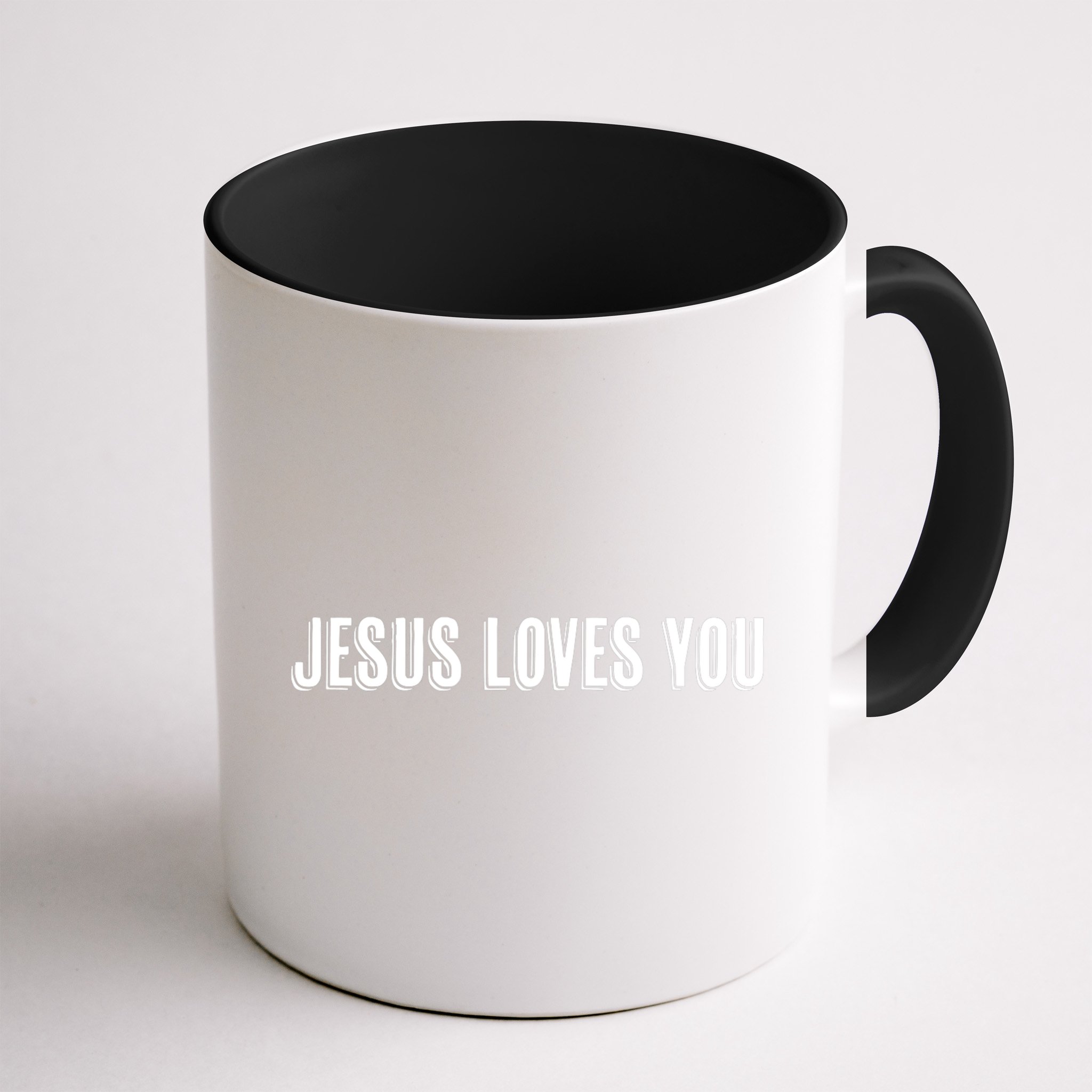 Top That Says The Words JESUS LOVES YOU Christian Mug
