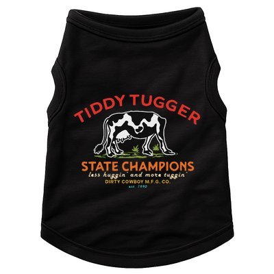 Tugger Tiddy State Champions Funny Design Doggie Tank