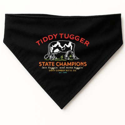 Tugger Tiddy State Champions Funny Design USA-Made Doggie Bandana