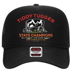 Tugger Tiddy State Champions Funny Design High Crown Mesh Back Trucker Hat