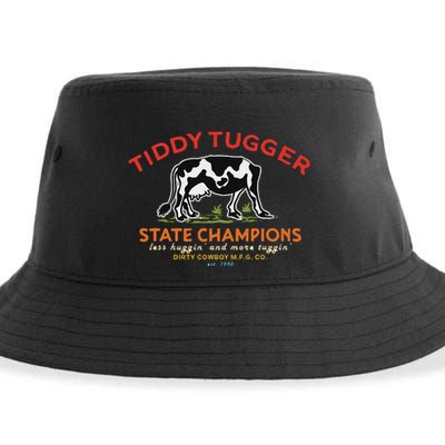 Tugger Tiddy State Champions Funny Design Sustainable Bucket Hat