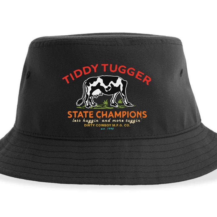 Tugger Tiddy State Champions Funny Design Sustainable Bucket Hat