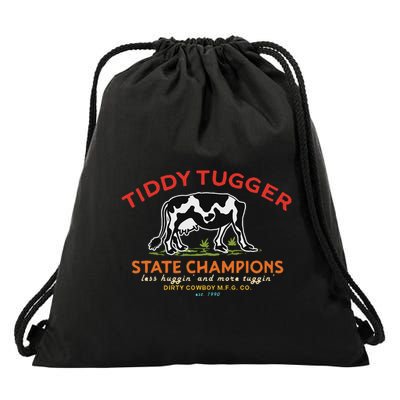 Tugger Tiddy State Champions Funny Design Drawstring Bag