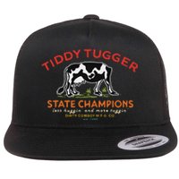 Tugger Tiddy State Champions Funny Design Flat Bill Trucker Hat