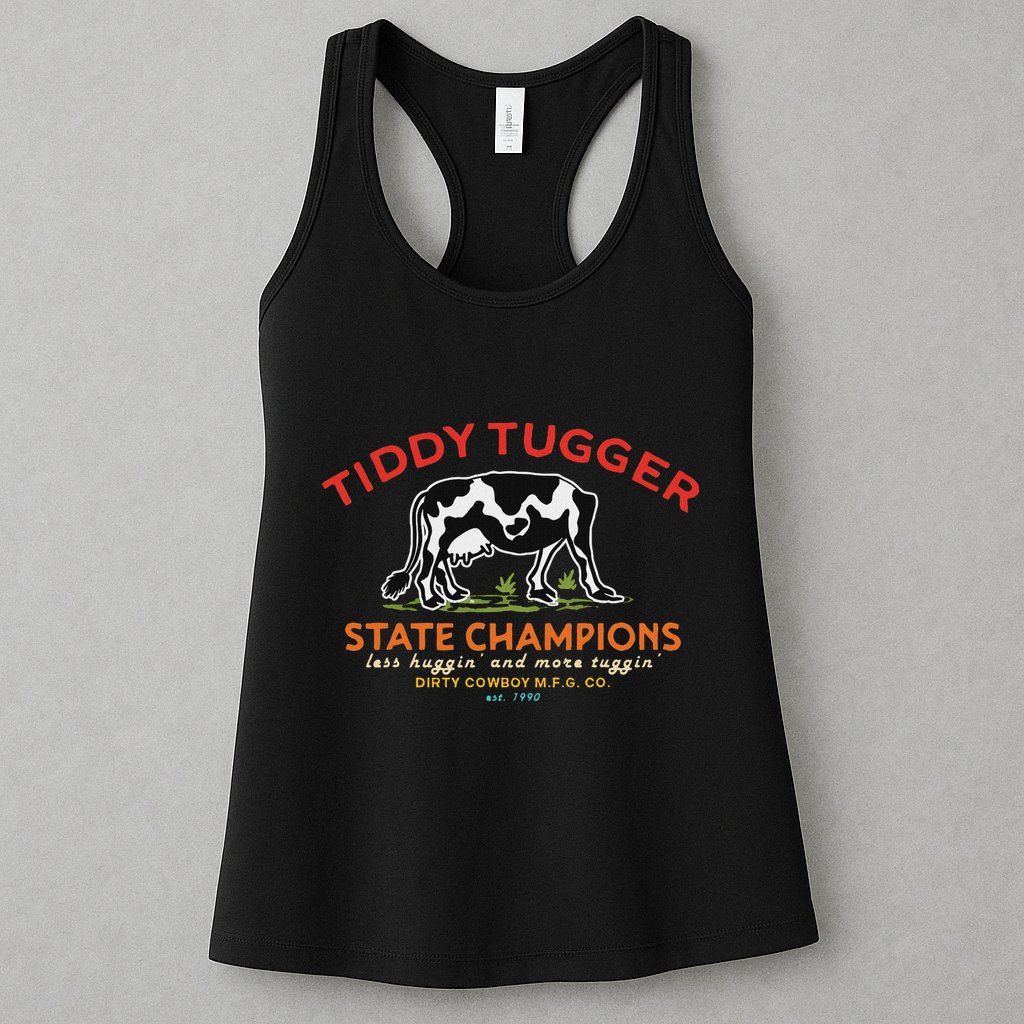 Tugger Tiddy State Champions Funny Design Womens Tank Top