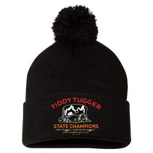 Tugger Tiddy State Champions Funny Design Pom Pom 12in Knit Beanie