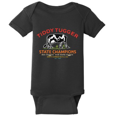 Tugger Tiddy State Champions Funny Design Baby Bodysuit