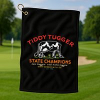 Tugger Tiddy State Champions Funny Design Golf Towel