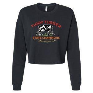 Tugger Tiddy State Champions Funny Design Cropped Pullover Crew