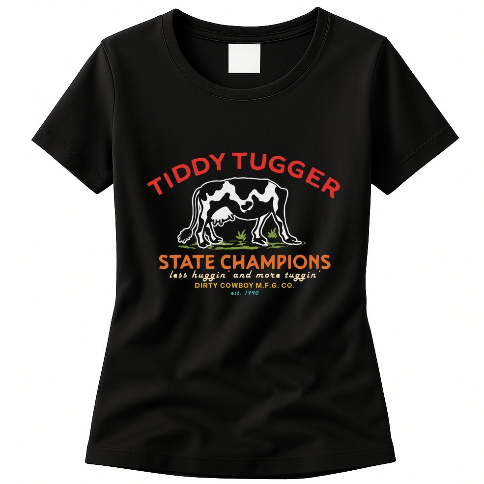 Tugger Tiddy State Champions Funny Design Womens T-Shirt