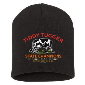 Tugger Tiddy State Champions Funny Design Short Acrylic Beanie