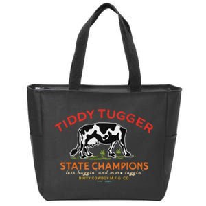 Tugger Tiddy State Champions Funny Design Zip Tote Bag